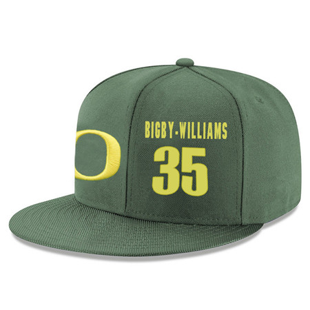 Oregon Ducks 35 Kavell Bigby Williams Green College Basketball Adjustable Hat