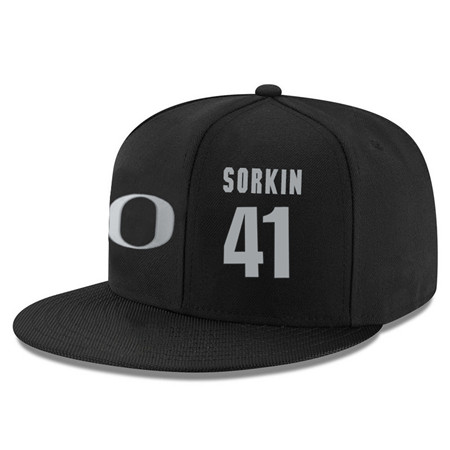 Oregon Ducks 41 Roman Sorkin Black College Basketball Adjustable Hat