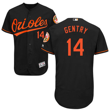 Orioles #14 Craig Gentry Black Flexbase Authentic Collection Stitched Baseball Jersey