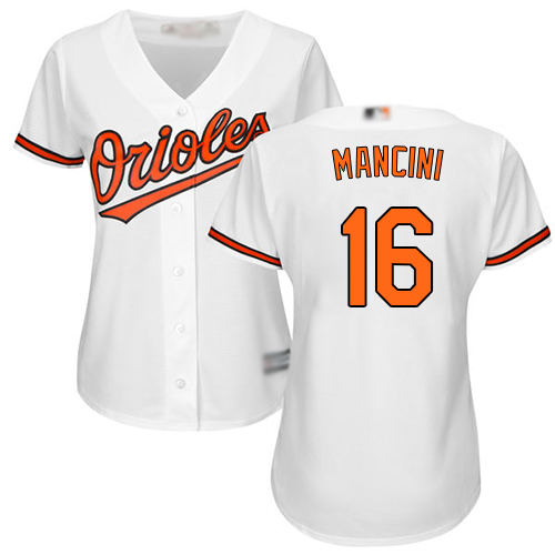 Orioles #16 Trey Mancini White Home Women's Stitched Baseball Jersey Orioles #16 Trey Mancini White Home Women's Stitched Baseball Jersey