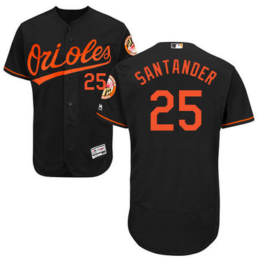 Orioles #25 Anthony Santander Black Flexbase Authentic Collection Stitched Baseball Jersey