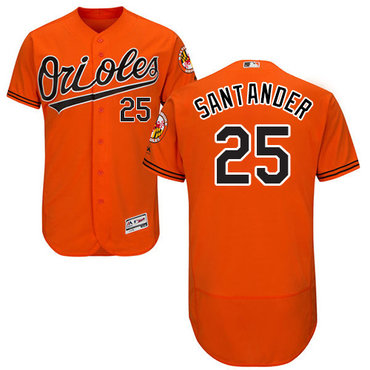 Orioles #25 Anthony Santander Orange Flexbase Authentic Collection Stitched Baseball Jersey