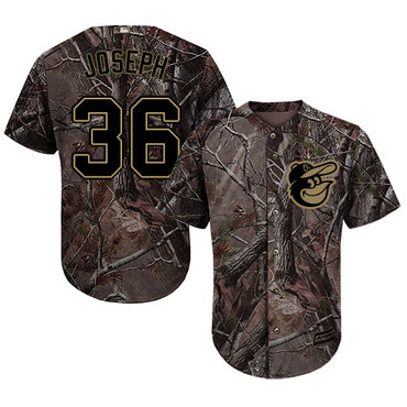 Orioles #36 Caleb Joseph Camo Realtree Collection Cool Base Stitched Baseball Jersey
