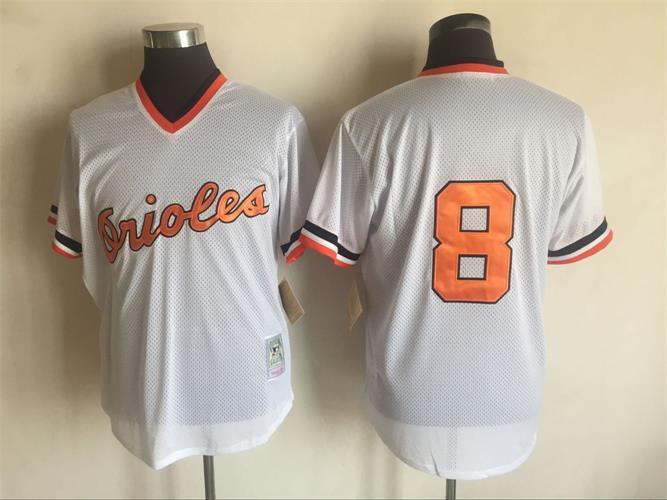 Orioles 8 Cal Ripken Jr. White Cooperstown Collection Jersey