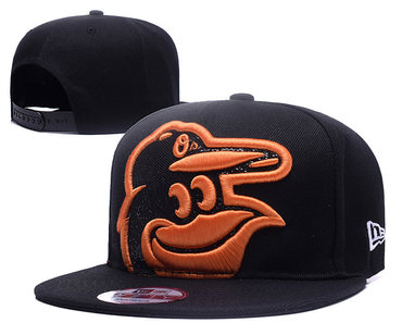 Orioles Sequins Logo Black Adjustable Hat YD