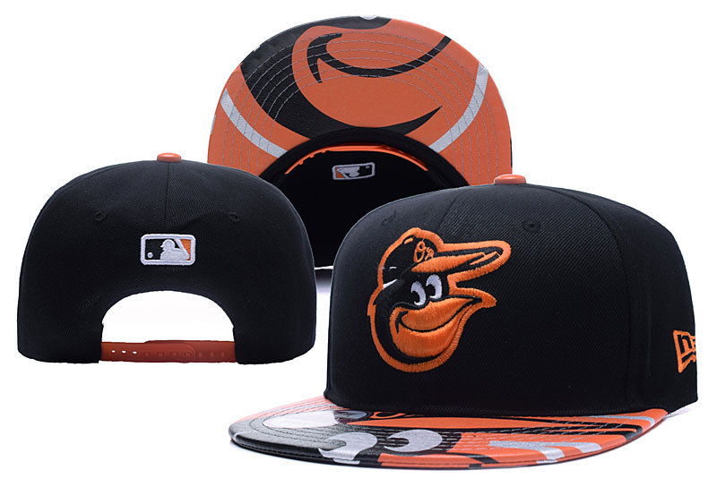 Orioles Team Logo Black Adjustable Hat YD