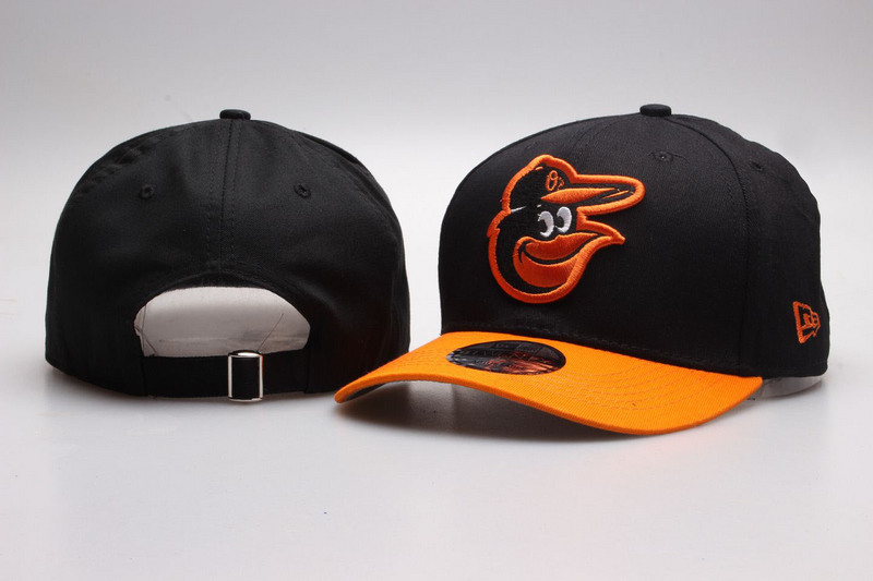 Orioles Team Logo Black Adjustable Hat YP
