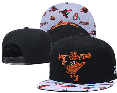 Orioles Team Logo Black White Adjustable Hat TX