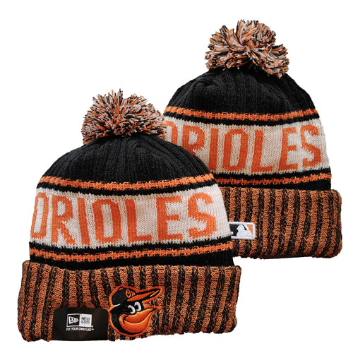 Orioles Team Logo Orange Pom Cuffed Knit Hat YD Orioles Team Logo Orange Pom Cuffed Knit Hat YD