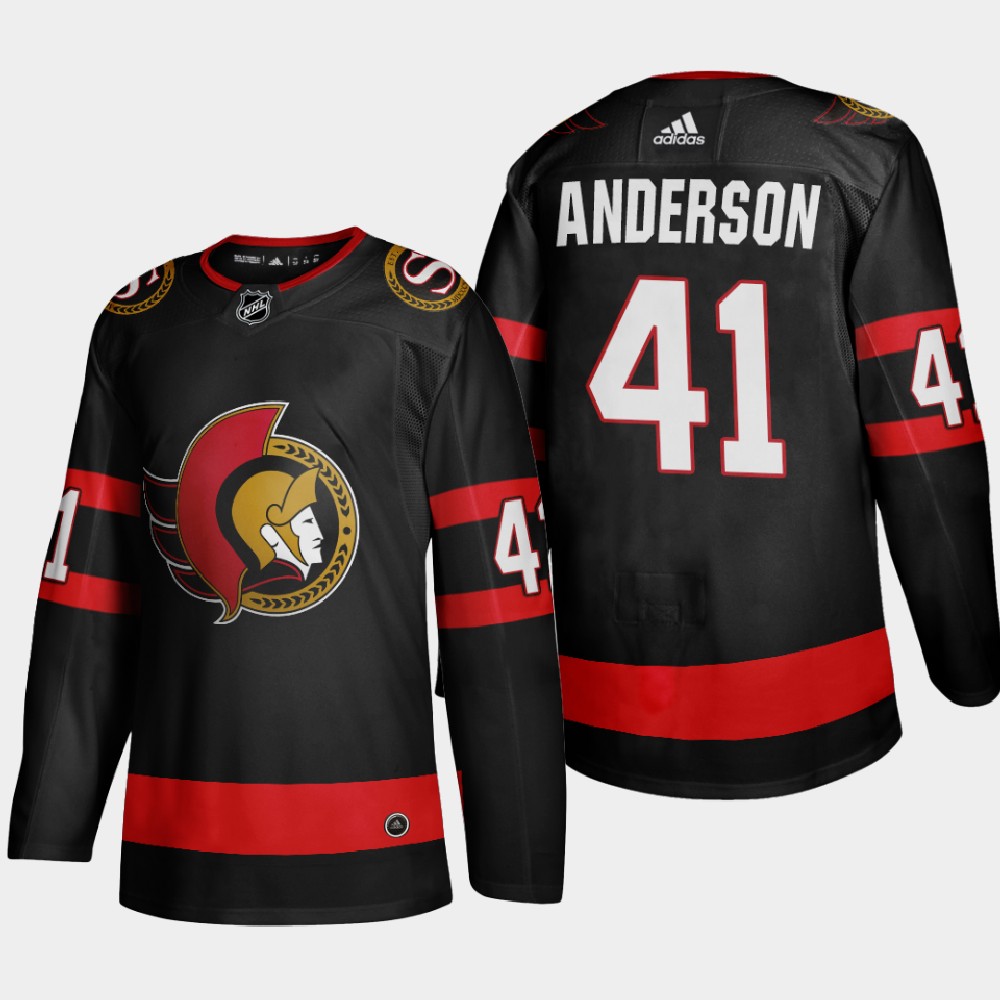 Ottawa Senators #41 Craig Anderson Men's Adidas 2020-21 Authentic Player Home Stitched NHL Jersey Black Ottawa Senators #41 Craig Anderson Men's Adidas 2020-21 Authentic Player Home Stitched NHL Jersey Black