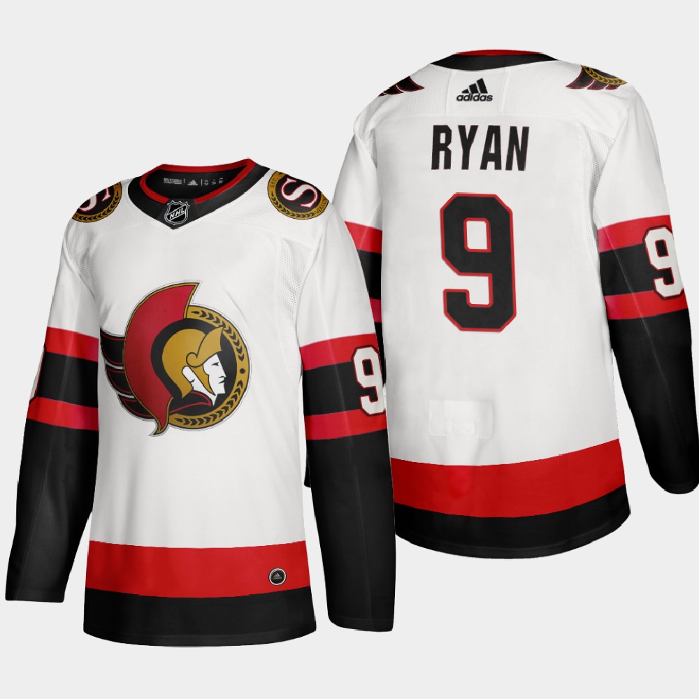 Ottawa Senators #9 Bobby Ryan Men's Adidas 2020-21 Authentic Player Away Stitched NHL Jersey White Ottawa Senators #9 Bobby Ryan Men's Adidas 2020-21 Authentic Player Away Stitched NHL Jersey White