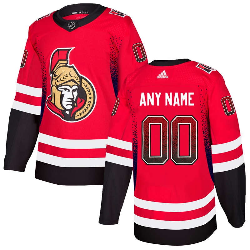 Ottawa Senators Red Men's Customized Drift Fashion Adidas Jersey Ottawa Senators Red Men's Customized Drift Fashion Adidas Jersey
