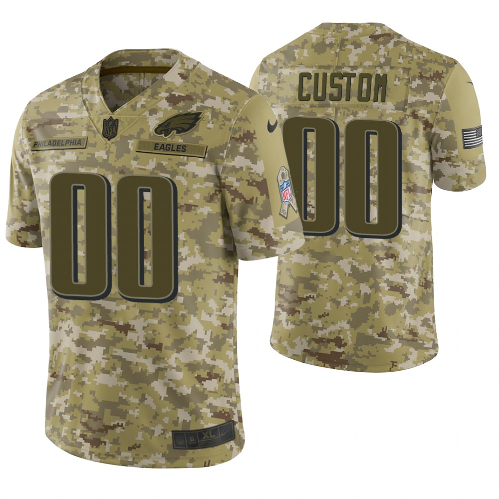 PHILADELPHIA EAGLES CUSTOM CAMO 2018 SALUTE TO SERVICE LIMITED JERSEY