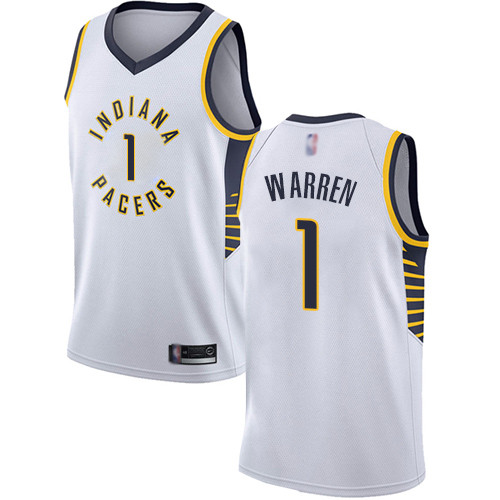 Pacers #1 T.J. Warren White Basketball Swingman Association Edition Jersey Pacers #1 T.J. Warren White Basketball Swingman Association Edition Jersey