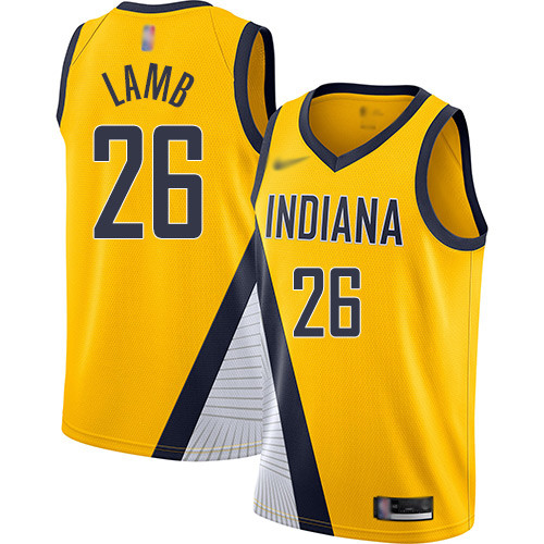 Pacers #26 Jeremy Lamb Gold Basketball Swingman Statement Edition 2019 2020 Jersey