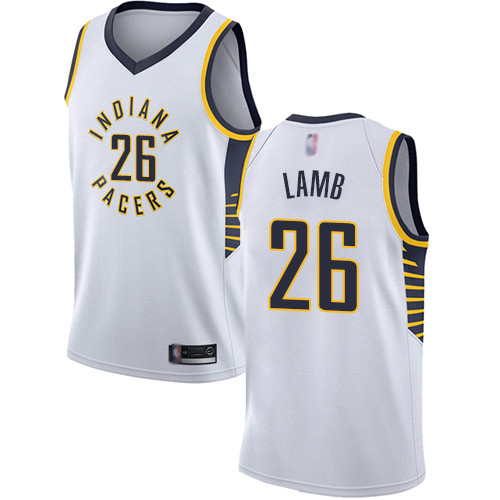 Pacers #26 Jeremy Lamb White Basketball Swingman Association Edition Jersey Pacers #26 Jeremy Lamb White Basketball Swingman Association Edition Jersey