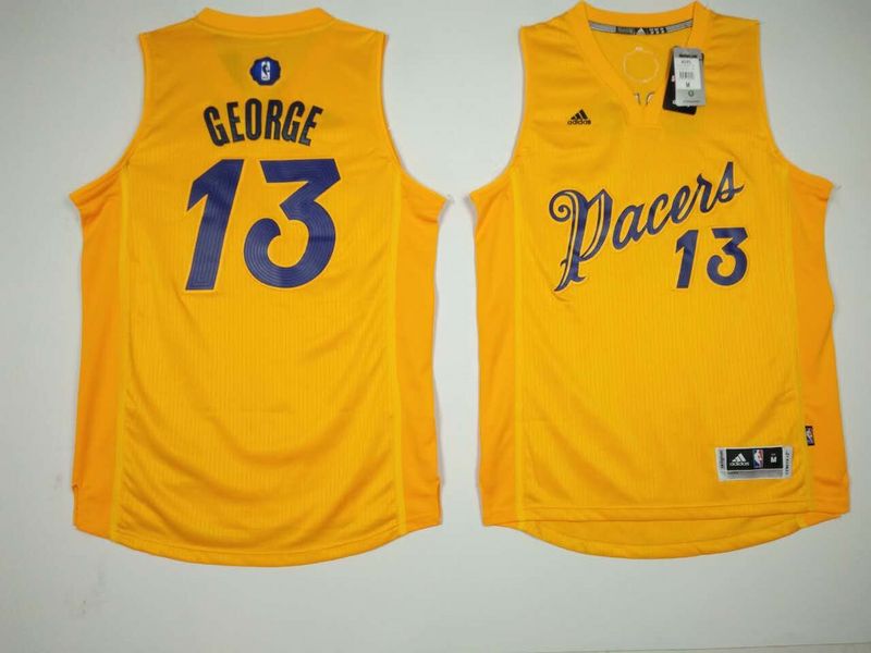 Pacers 73 Paul George Yellow 2016 Christmas Day Swingman Jersey