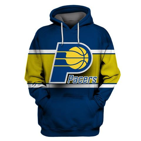 Pacers Blue All Stitched Hooded Sweatshirt Pacers Blue All Stitched Hooded Sweatshirt