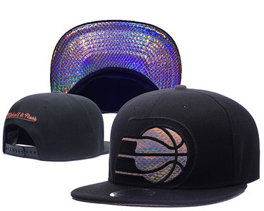 Pacers Sequins Logo Black Mitchell & Ness Adjustable Hat GS