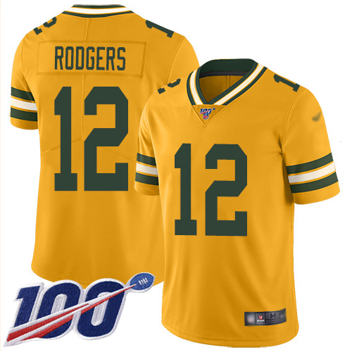 Packers #12 Aaron Rodgers Gold Youth Stitched Football Limited Inverted Legend 100th Season Jersey Packers #12 Aaron Rodgers Gold Youth Stitched Football Limited Inverted Legend 100th Season Jersey