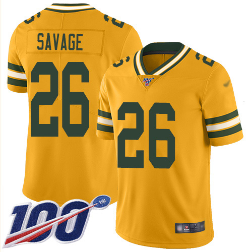 Packers #26 Darnell Savage Gold Men's Stitched Football Limited Inverted Legend 100th Season Jersey Packers #26 Darnell Savage Gold Men's Stitched Football Limited Inverted Legend 100th Season Jersey