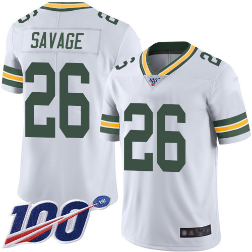 Packers #26 Darnell Savage White Men's Stitched Football 100th Season Vapor Limited Jersey Packers #26 Darnell Savage White Men's Stitched Football 100th Season Vapor Limited Jersey