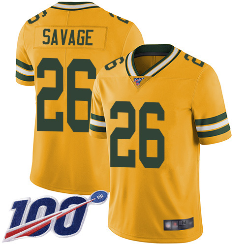 Packers #26 Darnell Savage Yellow Men's Stitched Football Limited Rush 100th Season Jersey Packers #26 Darnell Savage Yellow Men's Stitched Football Limited Rush 100th Season Jersey