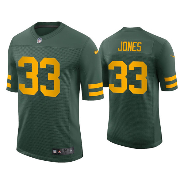 Packers #33 Aaron Jones Alternate Green Vapor Limited Jersey