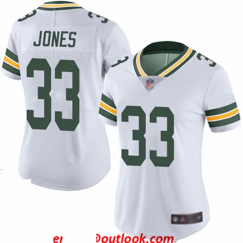 Packers #33 Aaron Jones White Women's Stitched Football Vapor Untouchable Limited Jersey Packers #33 Aaron Jones White Women's Stitched Football Vapor Untouchable Limited Jersey