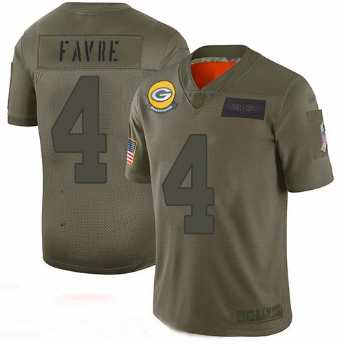 Packers #4 Brett Favre Camo Youth Stitched Football Limited 2019 Salute to Service Jersey Packers #4 Brett Favre Camo Youth Stitched Football Limited 2019 Salute to Service Jersey