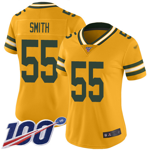 Packers #55 Za'Darius Smith Gold Women's Stitched Football Limited Inverted Legend 100th Season Jersey Packers #55 Za'Darius Smith Gold Women's Stitched Football Limited Inverted Legend 100th Season Jersey