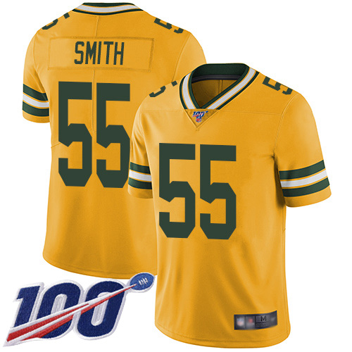 Packers #55 Za'Darius Smith Yellow Men's Stitched Football Limited Rush 100th Season Jersey Packers #55 Za'Darius Smith Yellow Men's Stitched Football Limited Rush 100th Season Jersey