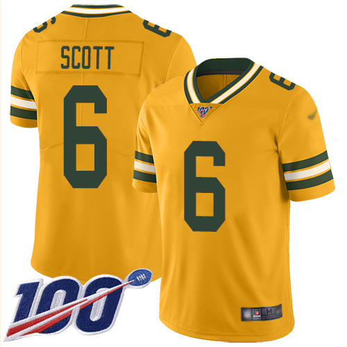 Packers #6 JK Scott Gold Men's Stitched Football Limited Inverted Legend 100th Season Jersey Packers #6 JK Scott Gold Men's Stitched Football Limited Inverted Legend 100th Season Jersey