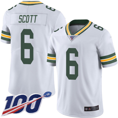 Packers #6 JK Scott White Men's Stitched Football 100th Season Vapor Limited Jersey Packers #6 JK Scott White Men's Stitched Football 100th Season Vapor Limited Jersey