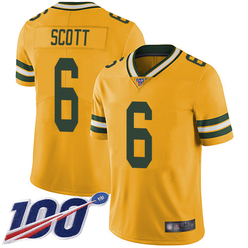 Packers #6 JK Scott Yellow Men's Stitched Football Limited Rush 100th Season Jersey Packers #6 JK Scott Yellow Men's Stitched Football Limited Rush 100th Season Jersey