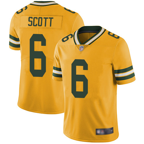Packers #6 JK Scott Yellow Men's Stitched Football Limited Rush Jersey Packers #6 JK Scott Yellow Men's Stitched Football Limited Rush Jersey