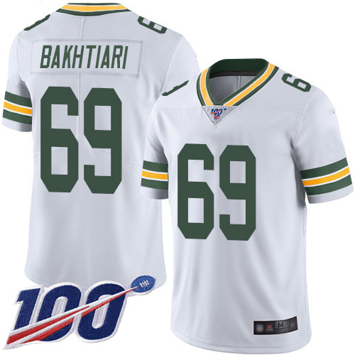 Packers #69 David Bakhtiari White Men's Stitched Football 100th Season Vapor Limited Jersey Packers #69 David Bakhtiari White Men's Stitched Football 100th Season Vapor Limited Jersey