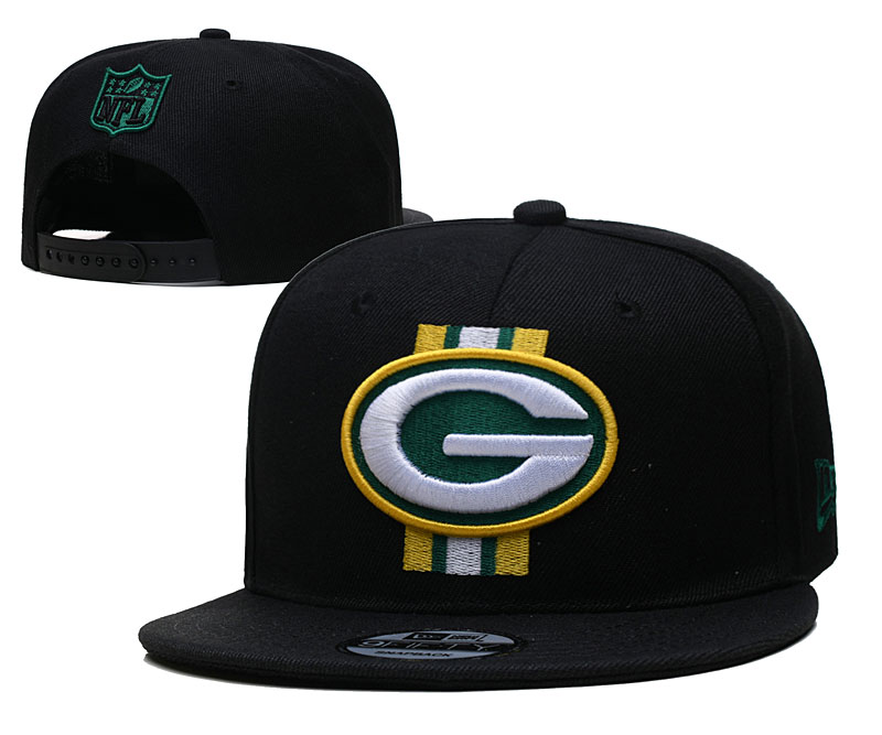 Packers Black Snapback Hat --YD