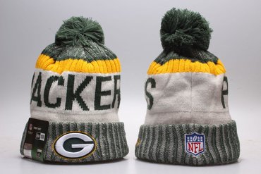 Packers Fresh Logo Gray & White Knit Hat YP