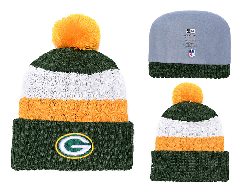 Packers Fresh Logo Green Pom Knit Hat YD