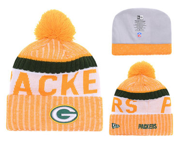 Packers Team Logo Orange 2017 Sideline Knit Hat YD