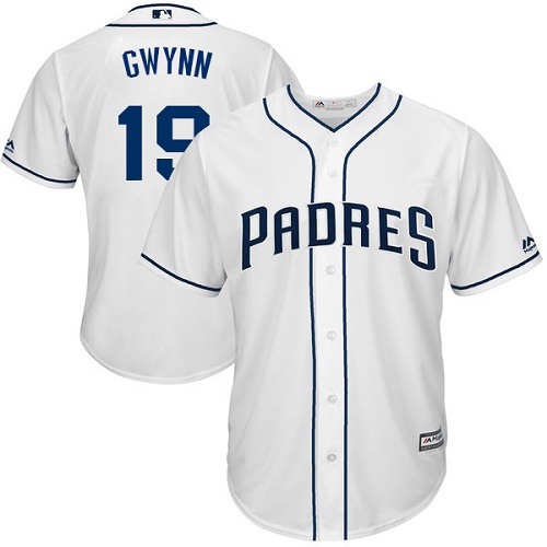 Padres #19 Tony Gwynn White Cool Base Stitched Youth MLB Jersey Padres #19 Tony Gwynn White Cool Base Stitched Youth MLB Jersey