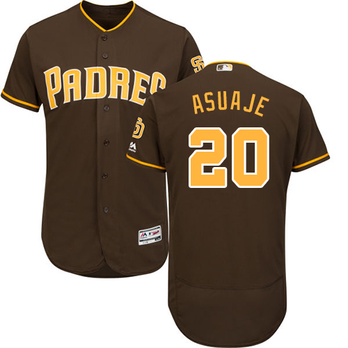 Padres #20 Carlos Asuaje Brown Flexbase Authentic Collection Stitched Baseball Jersey