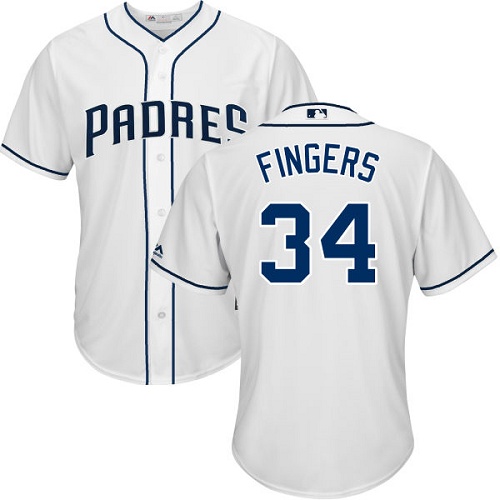 Padres #34 Rollie Fingers White Cool Base Stitched Youth MLB Jersey Padres #34 Rollie Fingers White Cool Base Stitched Youth MLB Jersey