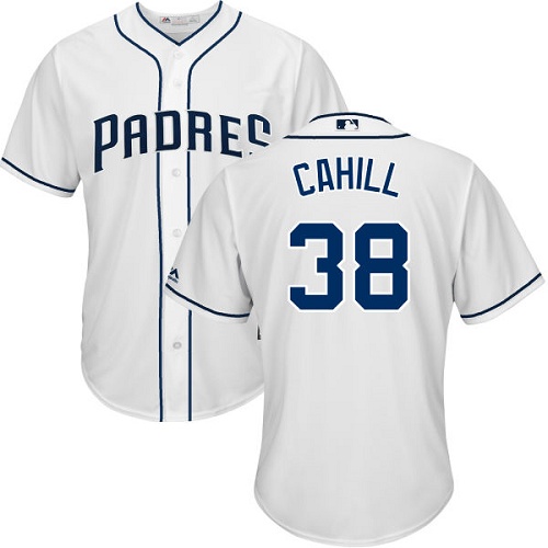 Padres #38 Trevor Cahill White Cool Base Stitched Youth MLB Jersey Padres #38 Trevor Cahill White Cool Base Stitched Youth MLB Jersey