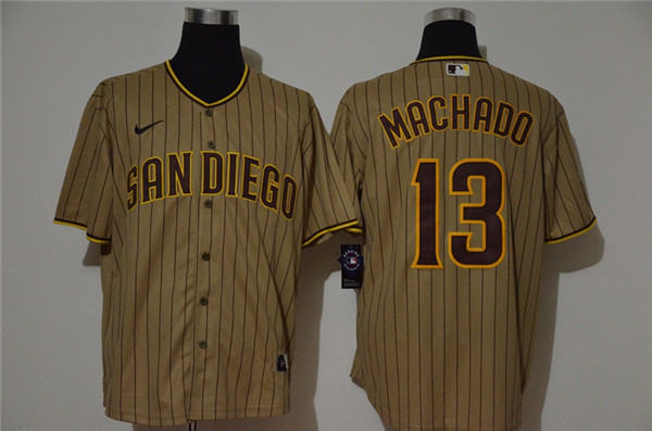 Padres 13 Manny Machado Brown Nike 2020 Cool Base Jersey
