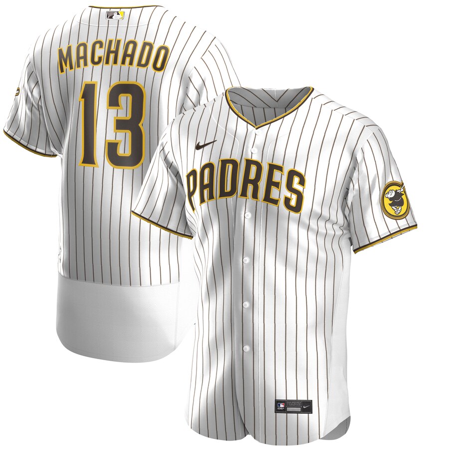 Padres 13 Manny Machado White Nike 2020 Flexbase Jersey