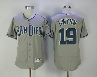 Padres 19 Tony Gwynn Grey Flexbase Jersey