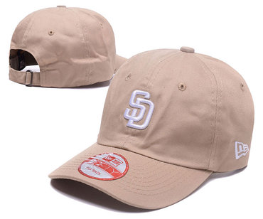 Padres Team Logo Khaki Adjustable Hat LH