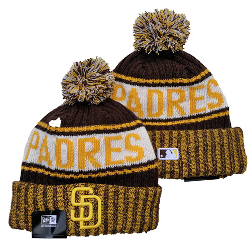 Padres Team Logo Pom Knit Hat YD Padres Team Logo Pom Knit Hat YD